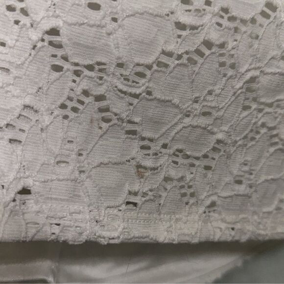 Alfani 8 White Stretch Floral Lace Pull On Pencil Skirt - Picture 10 of 10